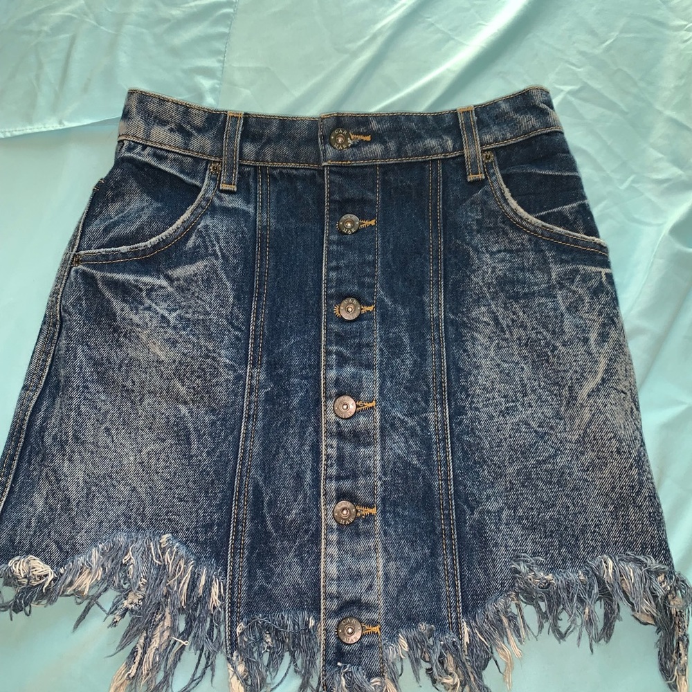 LF Carmar asymmetrical denim skirt